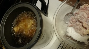 コンパクトフライヤーで塩唐揚げ